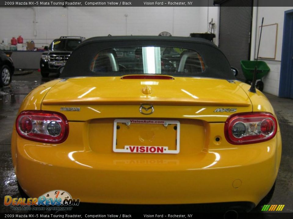 2009 Mazda MX-5 Miata Touring Roadster Competition Yellow / Black Photo #13