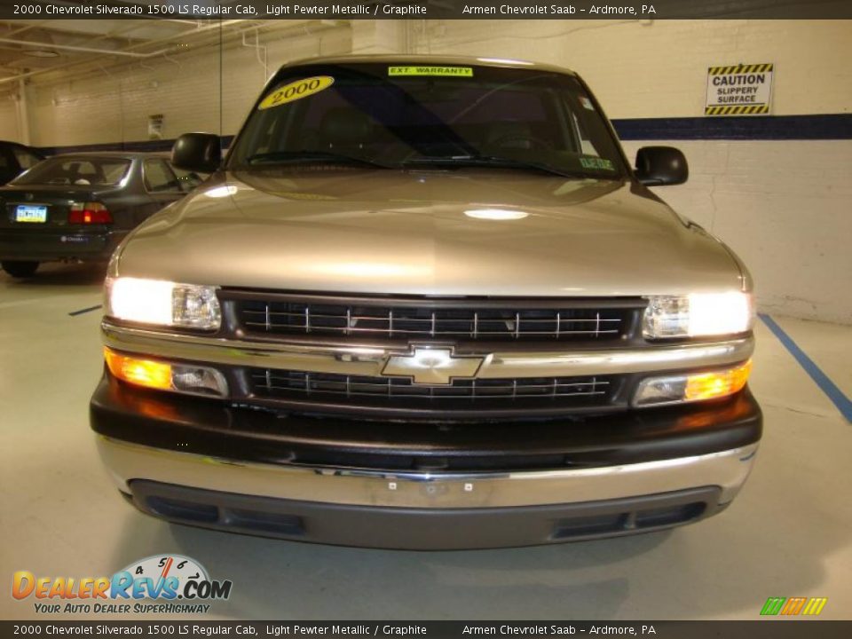 2000 Chevrolet Silverado 1500 LS Regular Cab Light Pewter Metallic / Graphite Photo #3