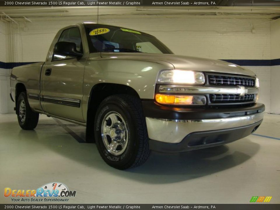2000 Chevrolet Silverado 1500 LS Regular Cab Light Pewter Metallic / Graphite Photo #5