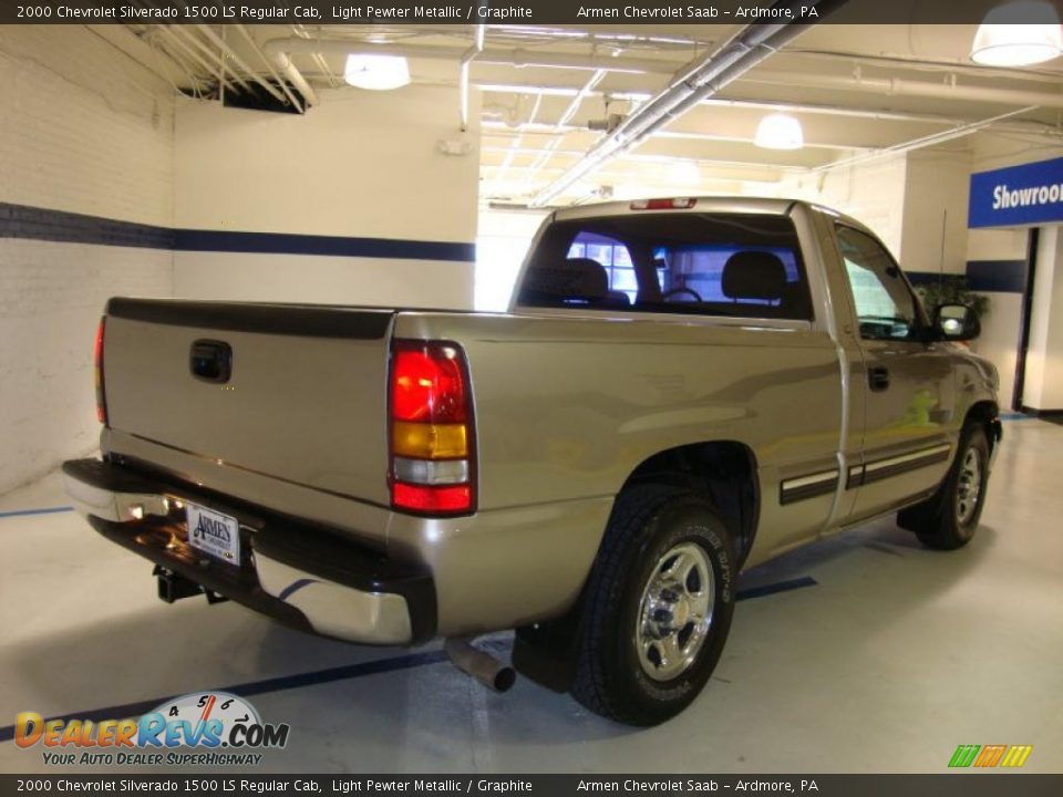 2000 Chevrolet Silverado 1500 LS Regular Cab Light Pewter Metallic / Graphite Photo #7