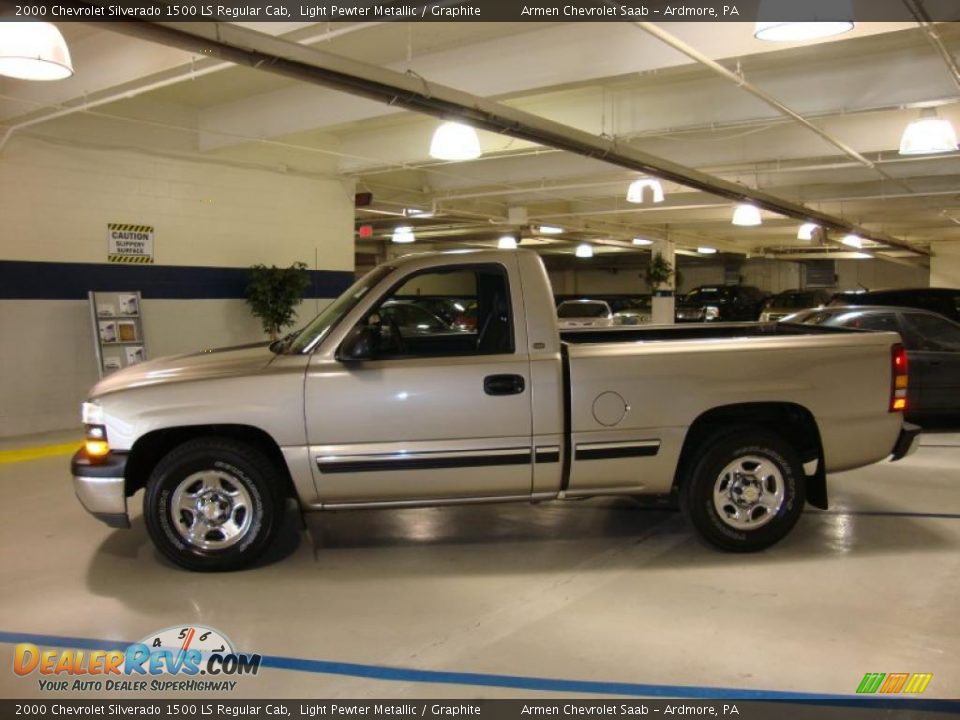 2000 Chevrolet Silverado 1500 LS Regular Cab Light Pewter Metallic / Graphite Photo #9