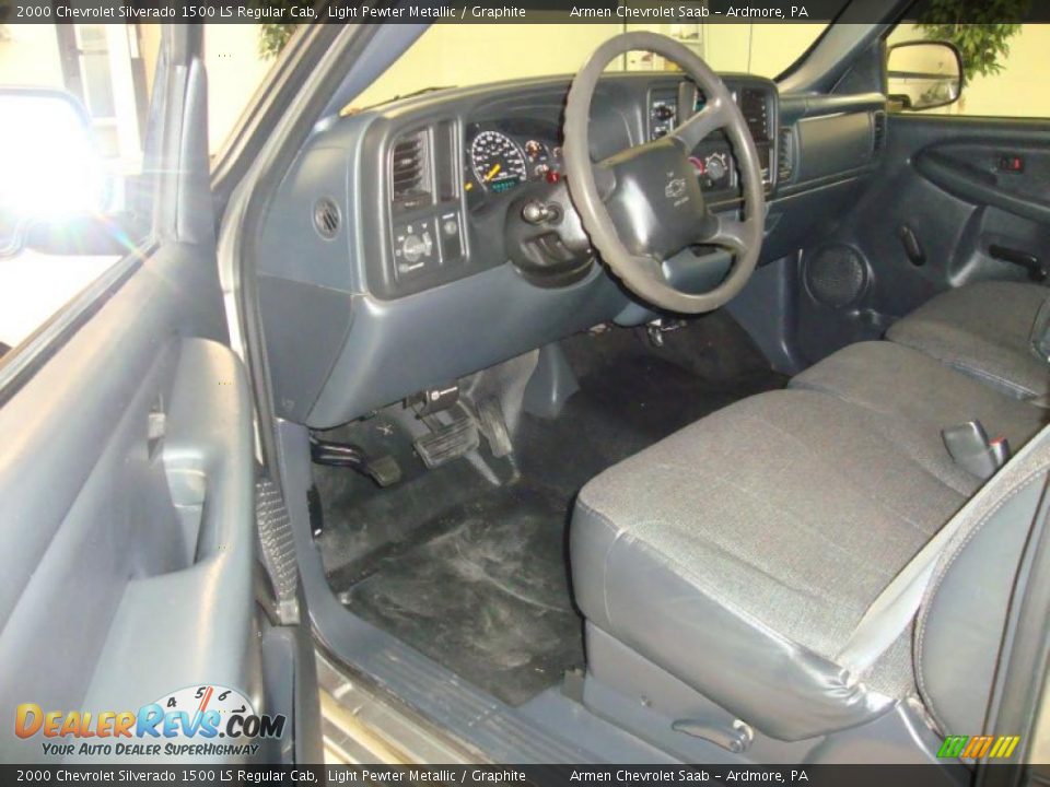 2000 Chevrolet Silverado 1500 LS Regular Cab Light Pewter Metallic / Graphite Photo #11