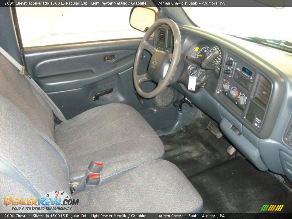 2000 Chevrolet Silverado 1500 LS Regular Cab Light Pewter Metallic / Graphite Photo #15