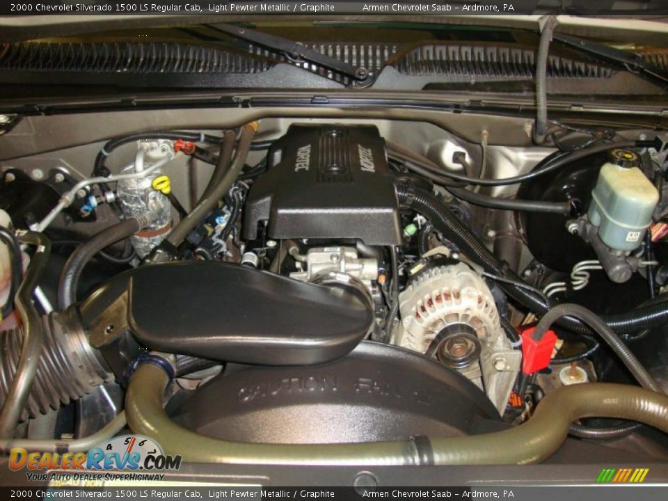 2000 Chevrolet Silverado 1500 LS Regular Cab Light Pewter Metallic / Graphite Photo #18