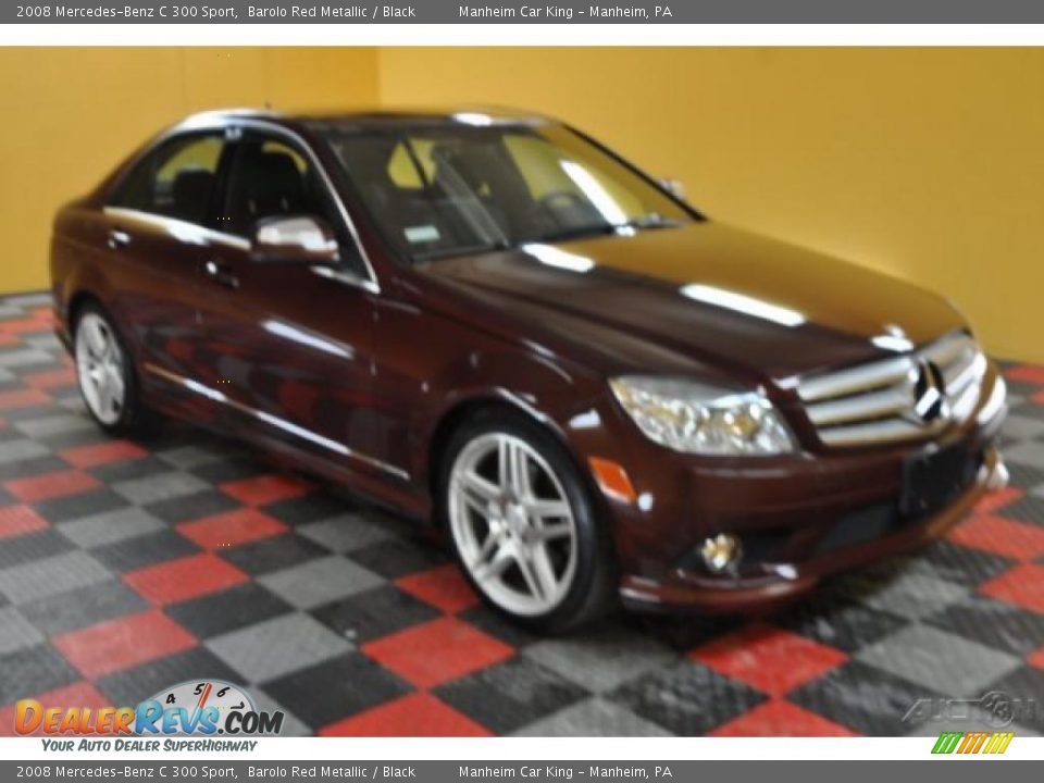 2008 Mercedes-Benz C 300 Sport Barolo Red Metallic / Black Photo #1