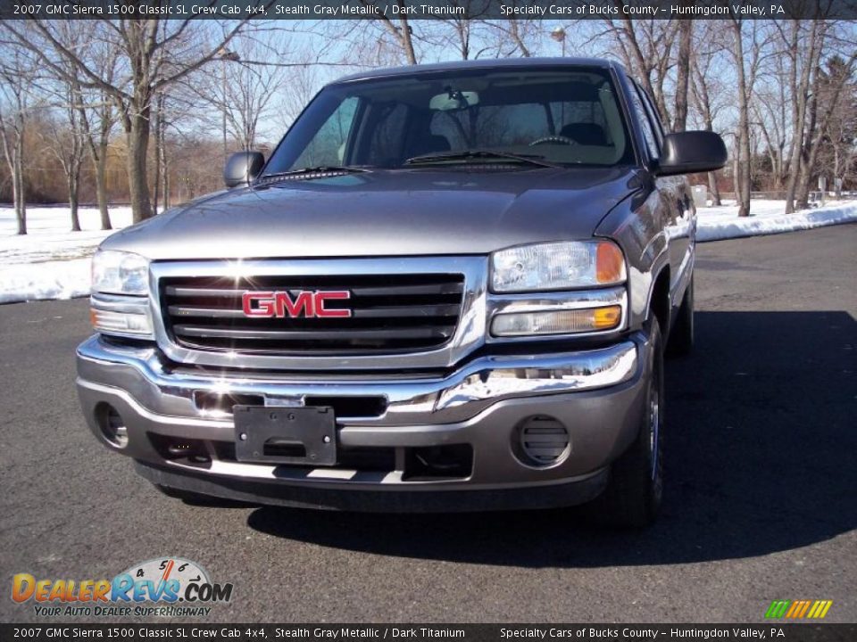 2007 GMC Sierra 1500 Classic SL Crew Cab 4x4 Stealth Gray Metallic / Dark Titanium Photo #11