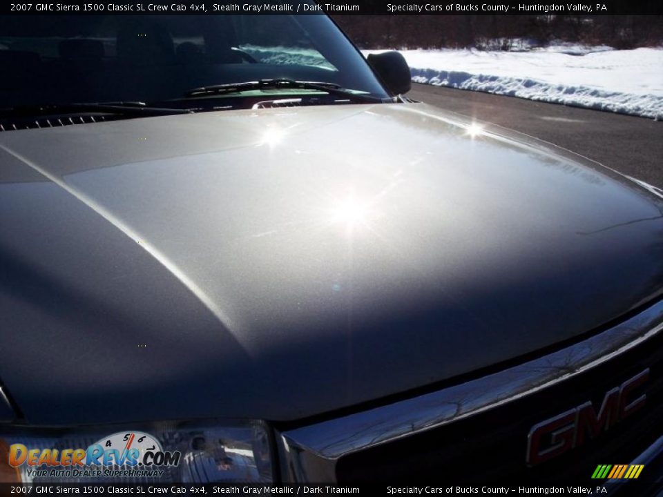 2007 GMC Sierra 1500 Classic SL Crew Cab 4x4 Stealth Gray Metallic / Dark Titanium Photo #22