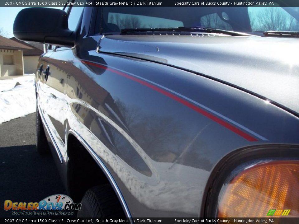 2007 GMC Sierra 1500 Classic SL Crew Cab 4x4 Stealth Gray Metallic / Dark Titanium Photo #23