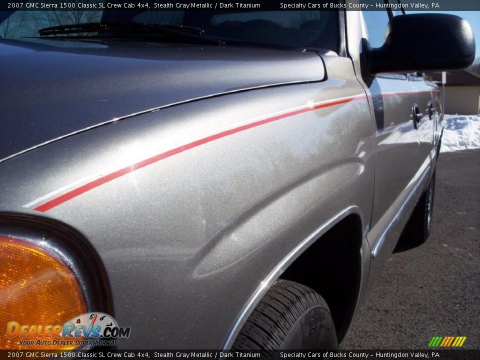 2007 GMC Sierra 1500 Classic SL Crew Cab 4x4 Stealth Gray Metallic / Dark Titanium Photo #24