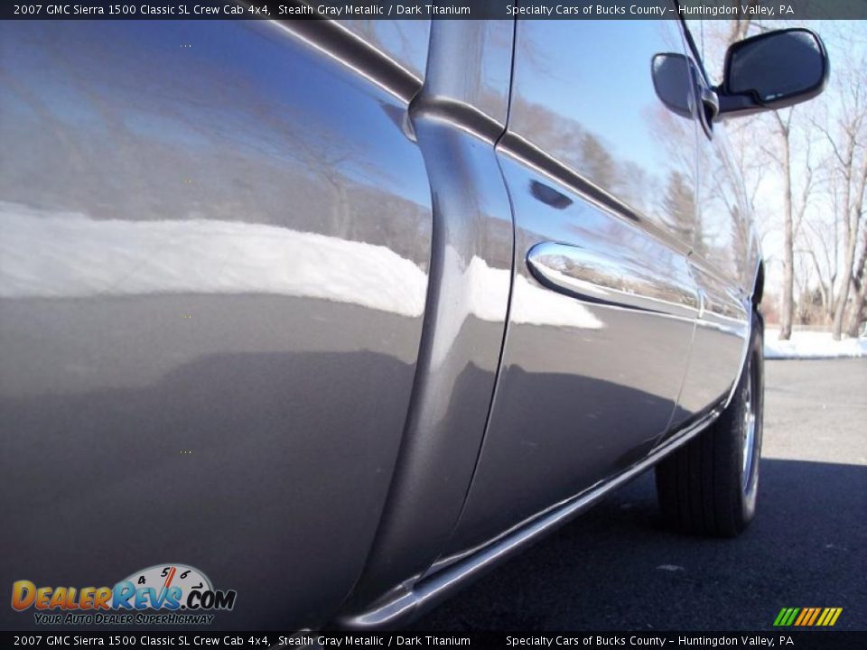 2007 GMC Sierra 1500 Classic SL Crew Cab 4x4 Stealth Gray Metallic / Dark Titanium Photo #27