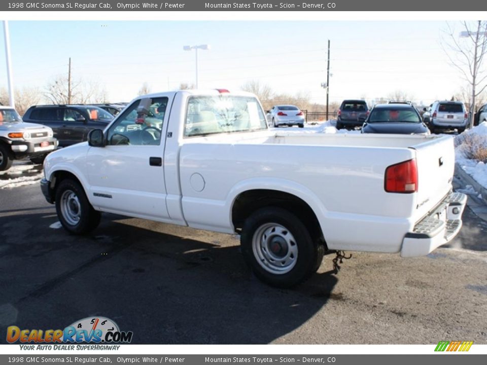 Olympic White 1998 GMC Sonoma SL Regular Cab Photo #4