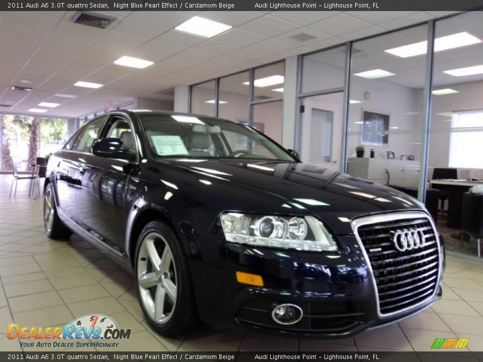 2011 Audi A6 3.0T quattro Sedan Night Blue Pearl Effect / Cardamom Beige Photo #1