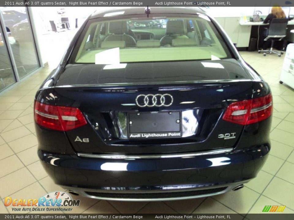 2011 Audi A6 3.0T quattro Sedan Night Blue Pearl Effect / Cardamom Beige Photo #4