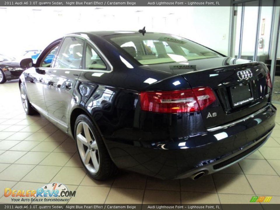 2011 Audi A6 3.0T quattro Sedan Night Blue Pearl Effect / Cardamom Beige Photo #6