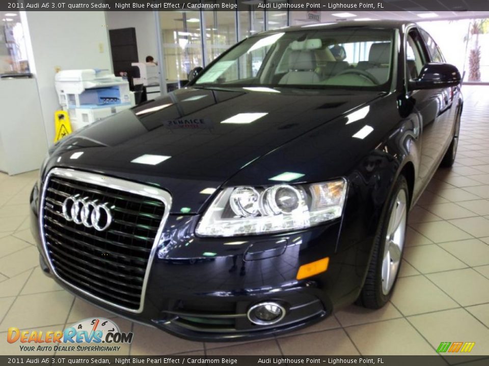 2011 Audi A6 3.0T quattro Sedan Night Blue Pearl Effect / Cardamom Beige Photo #7