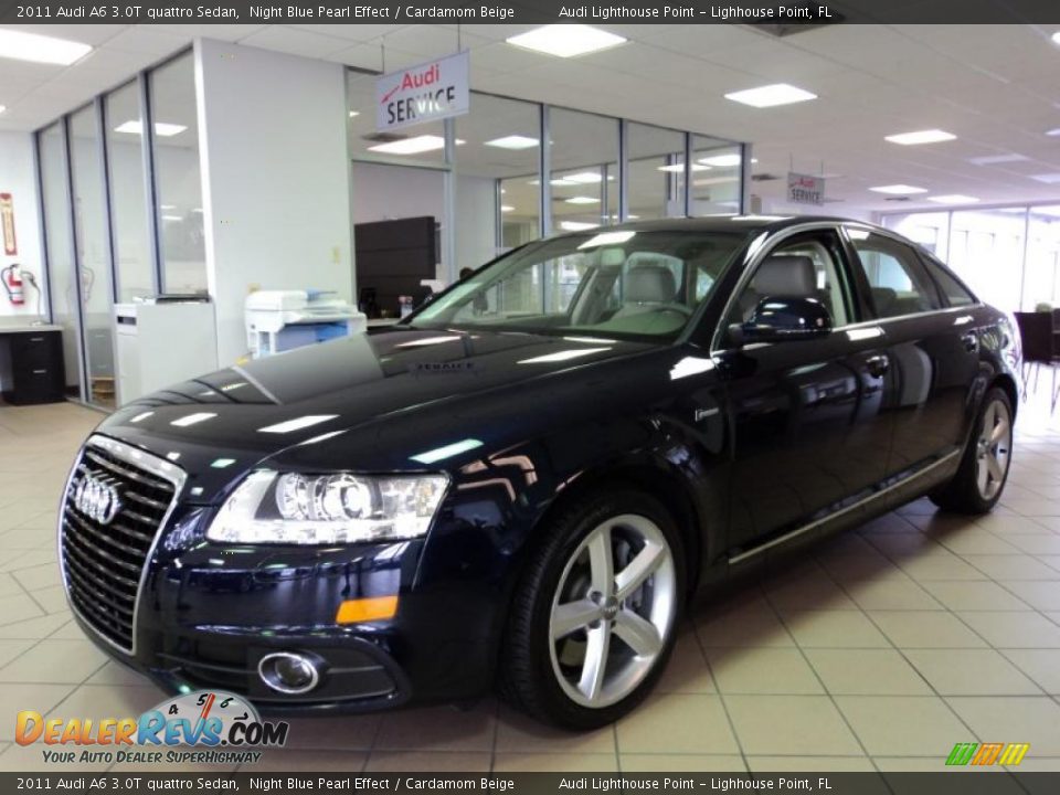 2011 Audi A6 3.0T quattro Sedan Night Blue Pearl Effect / Cardamom Beige Photo #8