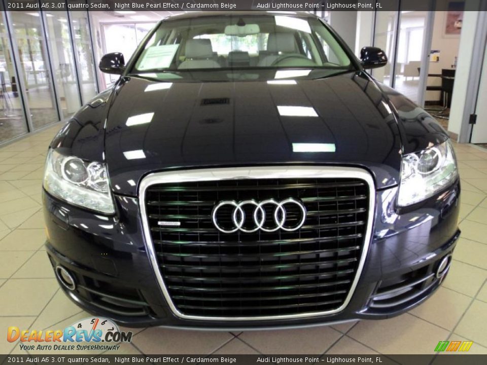 2011 Audi A6 3.0T quattro Sedan Night Blue Pearl Effect / Cardamom Beige Photo #9