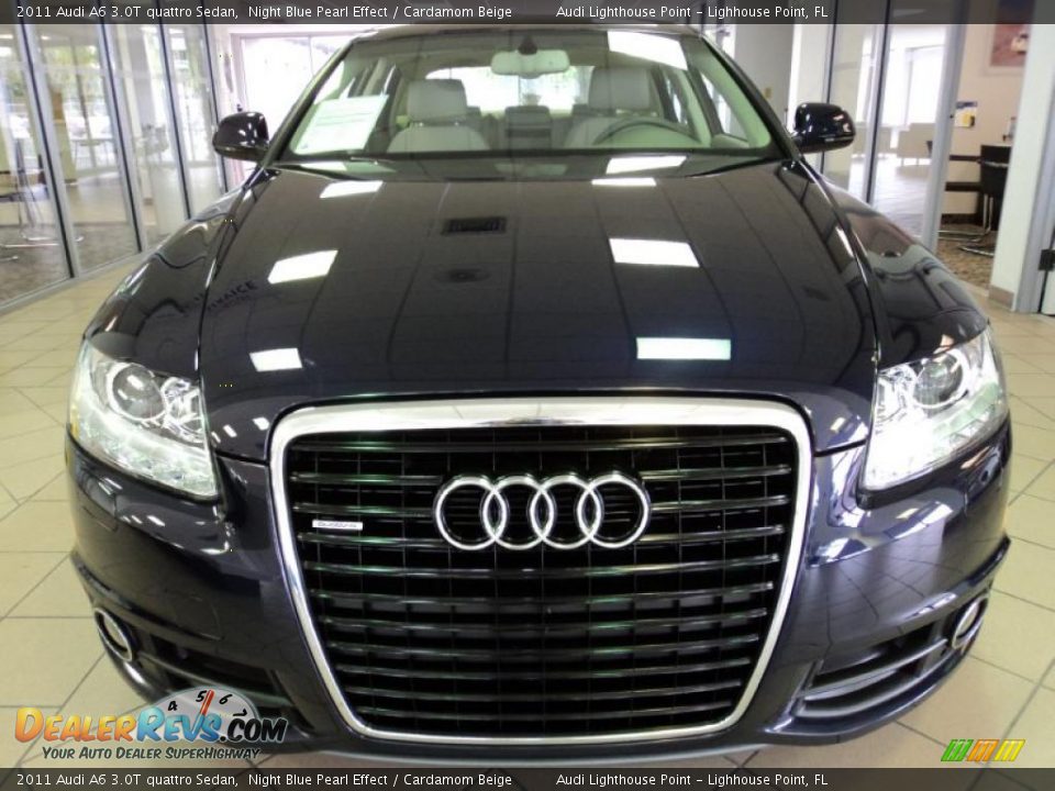 2011 Audi A6 3.0T quattro Sedan Night Blue Pearl Effect / Cardamom Beige Photo #10