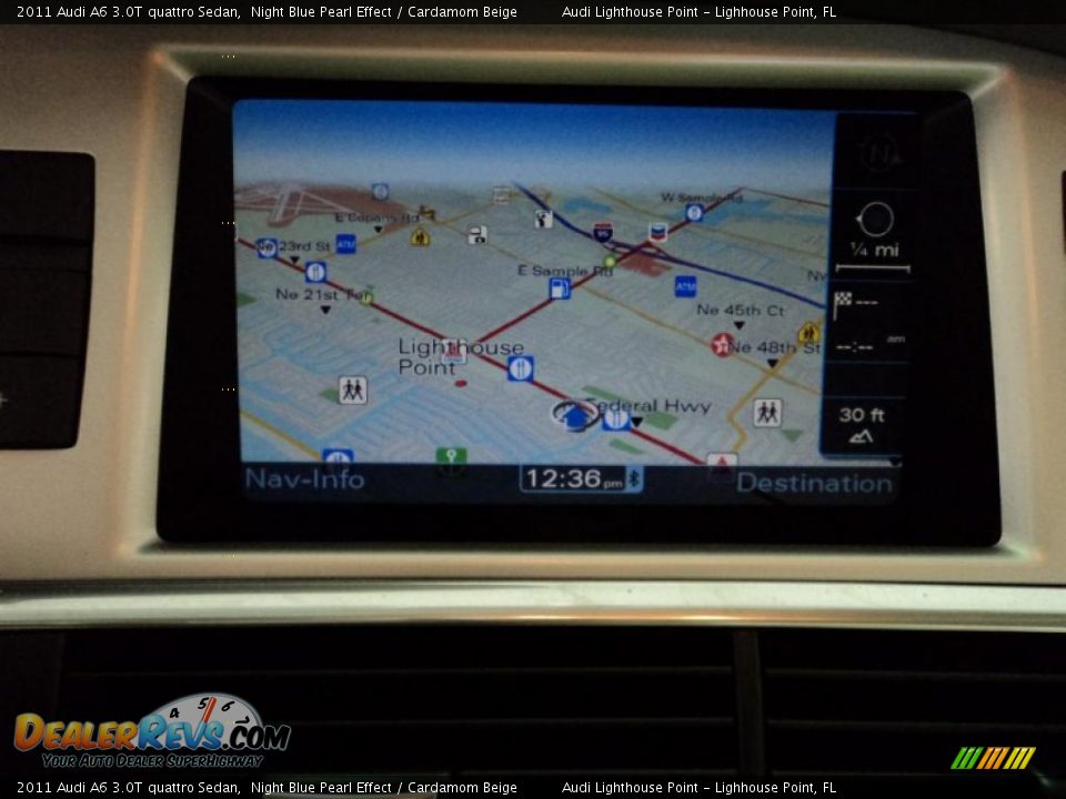 2011 Audi A6 3.0T quattro Sedan Night Blue Pearl Effect / Cardamom Beige Photo #22