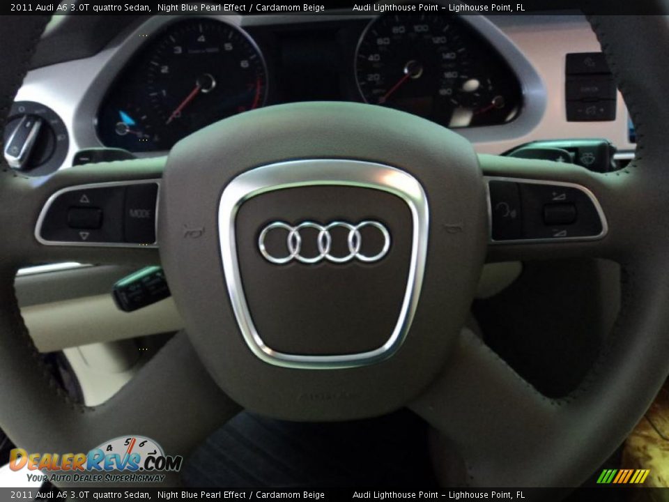 2011 Audi A6 3.0T quattro Sedan Night Blue Pearl Effect / Cardamom Beige Photo #23