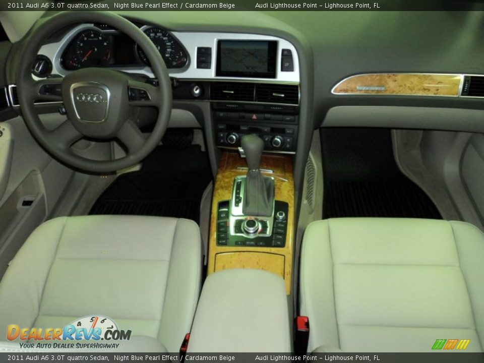 2011 Audi A6 3.0T quattro Sedan Night Blue Pearl Effect / Cardamom Beige Photo #25