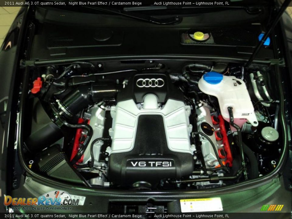 2011 Audi A6 3.0T quattro Sedan Night Blue Pearl Effect / Cardamom Beige Photo #27