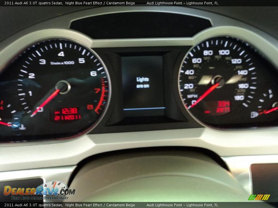 2011 Audi A6 3.0T quattro Sedan Night Blue Pearl Effect / Cardamom Beige Photo #28