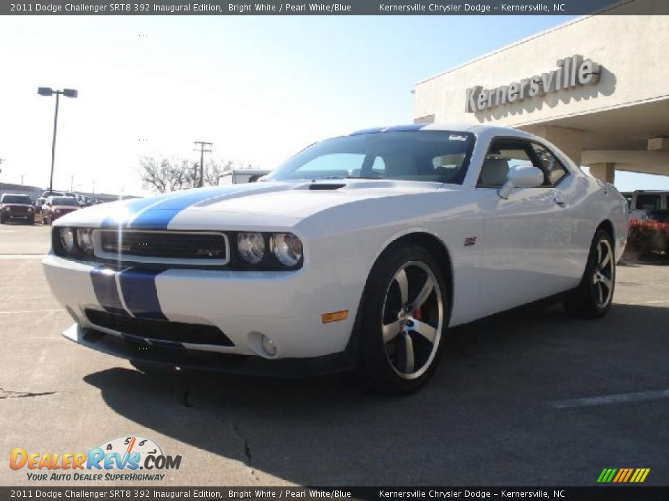 2011 Dodge Challenger SRT8 392 Inaugural Edition Bright White / Pearl White/Blue Photo #7