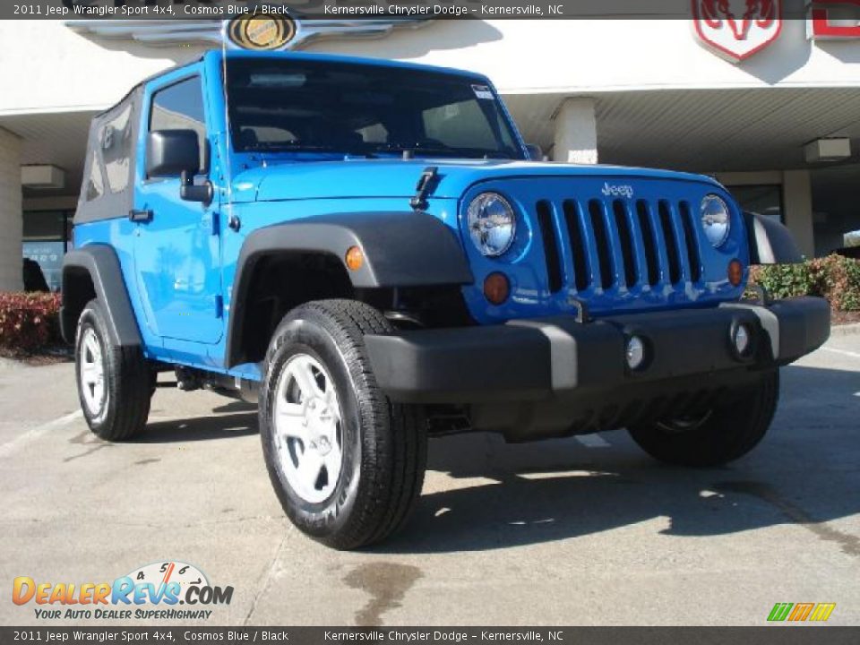 2011 Jeep Wrangler Sport 4x4 Cosmos Blue / Black Photo #1