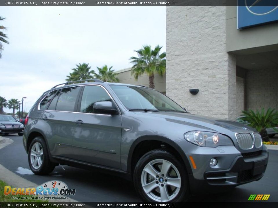 2007 BMW X5 4.8i Space Grey Metallic / Black Photo #4