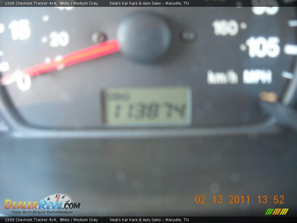 1999 Chevrolet Tracker 4x4 White / Medium Gray Photo #22