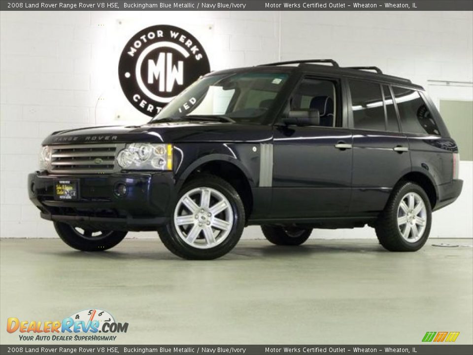 2008 Land Rover Range Rover V8 HSE Buckingham Blue Metallic / Navy Blue/Ivory Photo #1