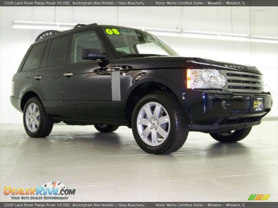 Buckingham Blue Metallic 2008 Land Rover Range Rover V8 HSE Photo #3