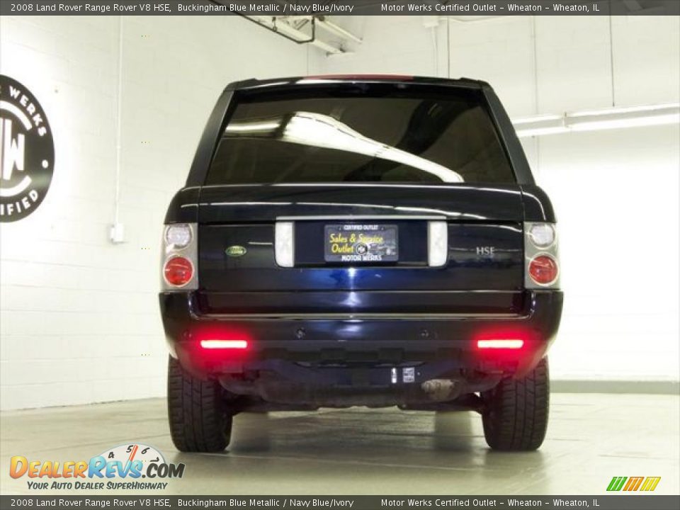 2008 Land Rover Range Rover V8 HSE Buckingham Blue Metallic / Navy Blue/Ivory Photo #7