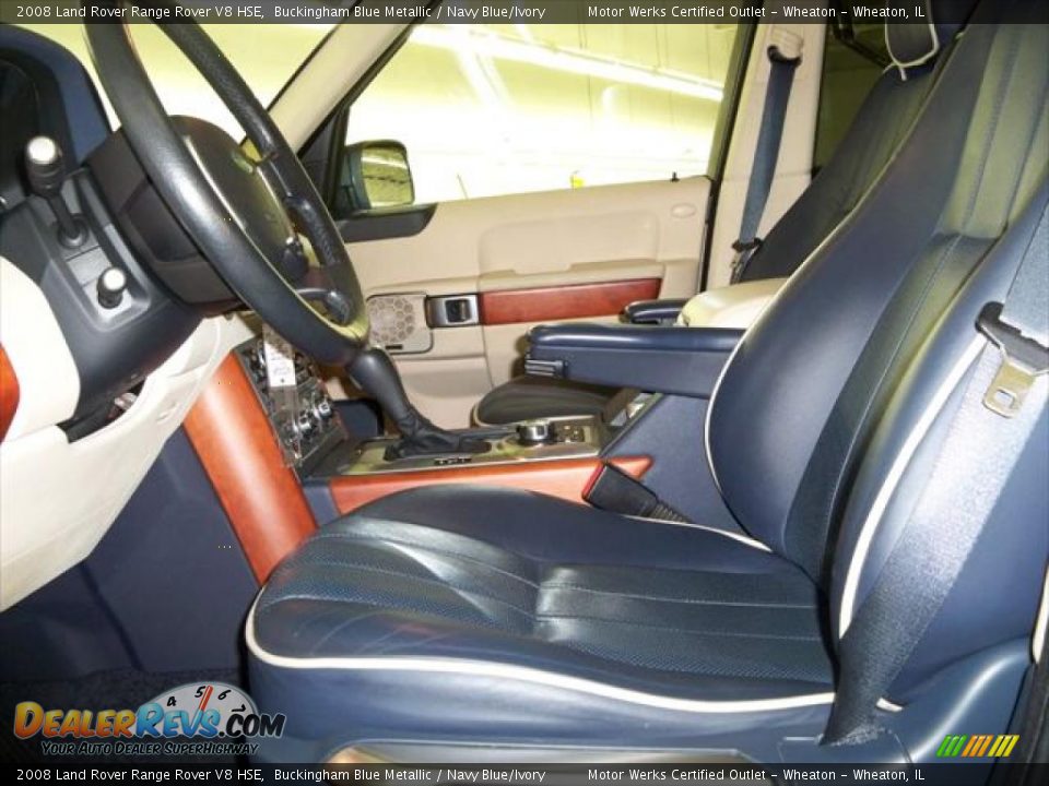 Navy Blue/Ivory Interior - 2008 Land Rover Range Rover V8 HSE Photo #9