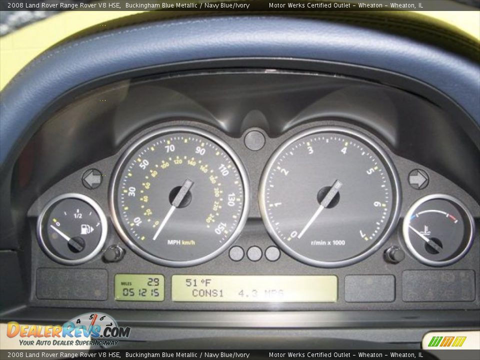 2008 Land Rover Range Rover V8 HSE Gauges Photo #12