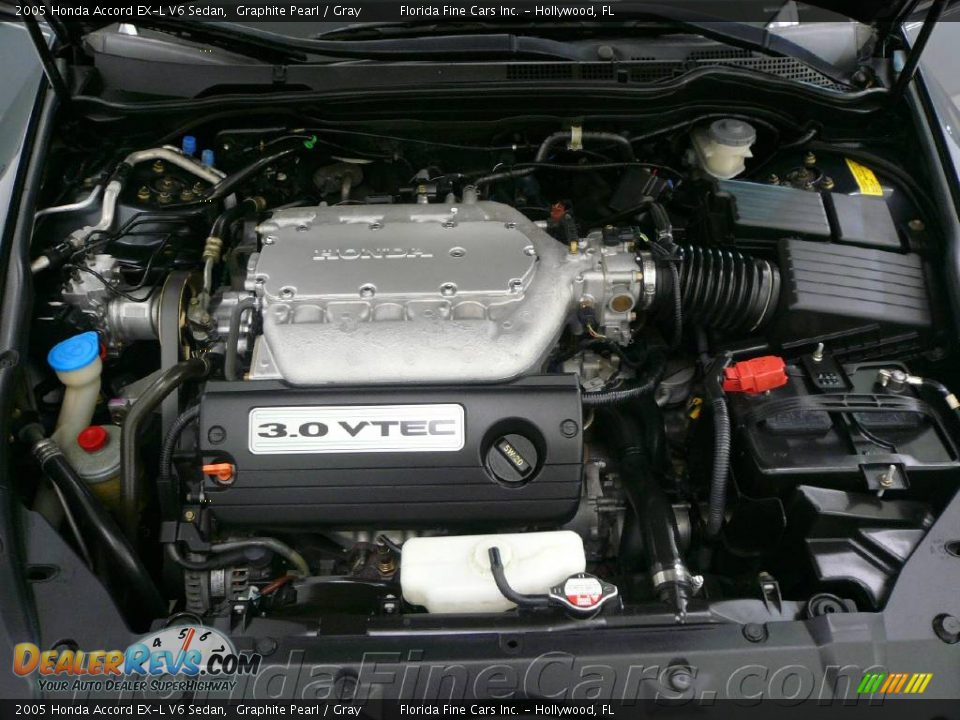 2005 Honda Accord EX-L V6 Sedan Graphite Pearl / Gray Photo #9