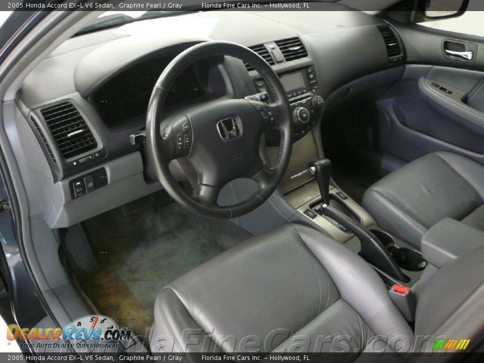 2005 Honda Accord EX-L V6 Sedan Graphite Pearl / Gray Photo #12