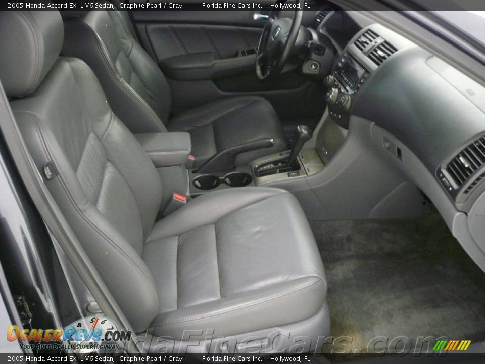 2005 Honda Accord EX-L V6 Sedan Graphite Pearl / Gray Photo #13