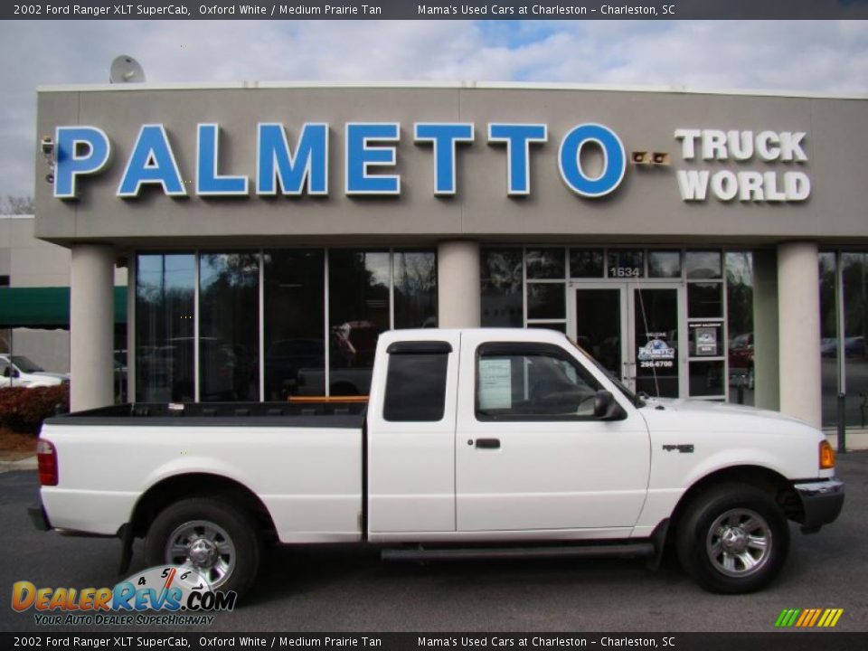 2002 Ford Ranger XLT SuperCab Oxford White / Medium Prairie Tan Photo #1