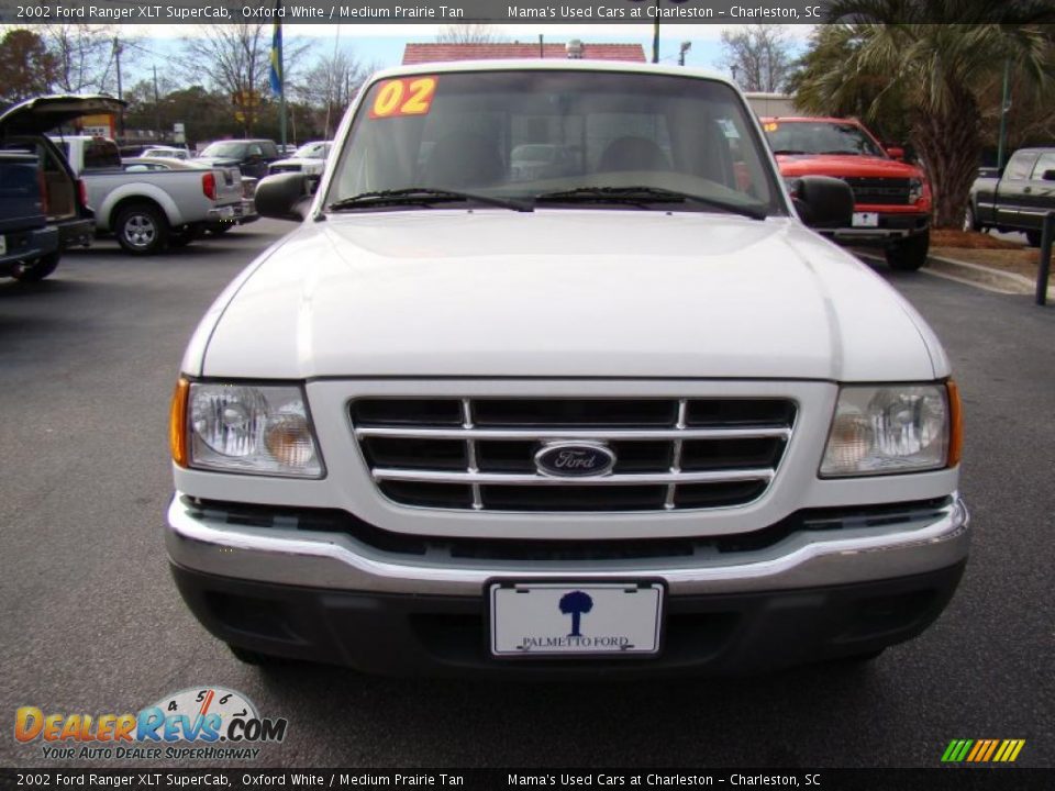 2002 Ford Ranger XLT SuperCab Oxford White / Medium Prairie Tan Photo #3