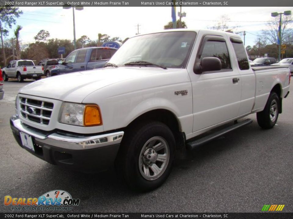 2002 Ford Ranger XLT SuperCab Oxford White / Medium Prairie Tan Photo #4