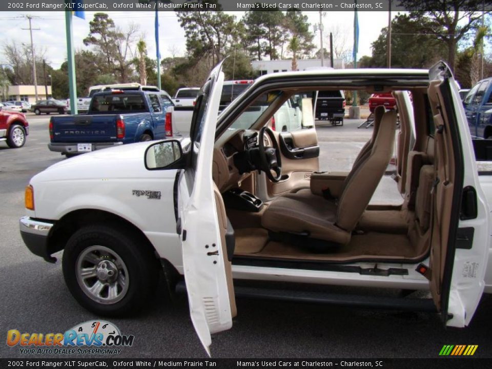 2002 Ford Ranger XLT SuperCab Oxford White / Medium Prairie Tan Photo #12