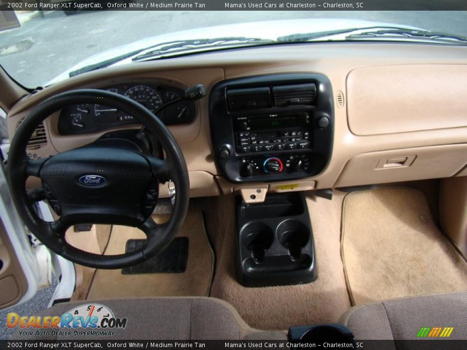 2002 Ford Ranger XLT SuperCab Oxford White / Medium Prairie Tan Photo #16