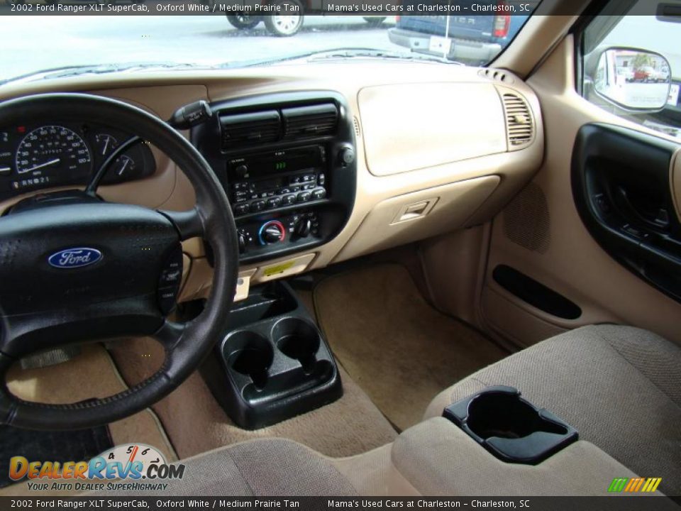 2002 Ford Ranger XLT SuperCab Oxford White / Medium Prairie Tan Photo #17