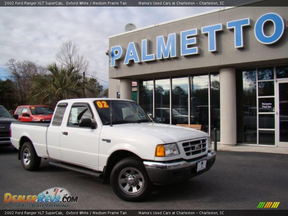 2002 Ford Ranger XLT SuperCab Oxford White / Medium Prairie Tan Photo #29