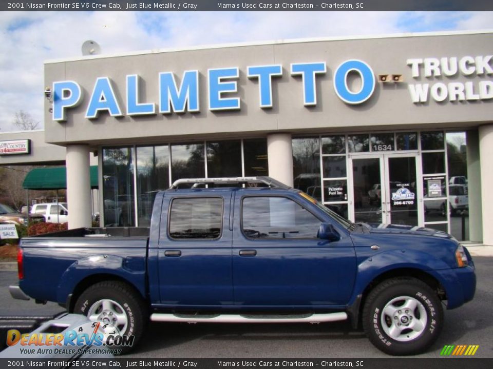 2001 Nissan Frontier SE V6 Crew Cab Just Blue Metallic / Gray Photo #1