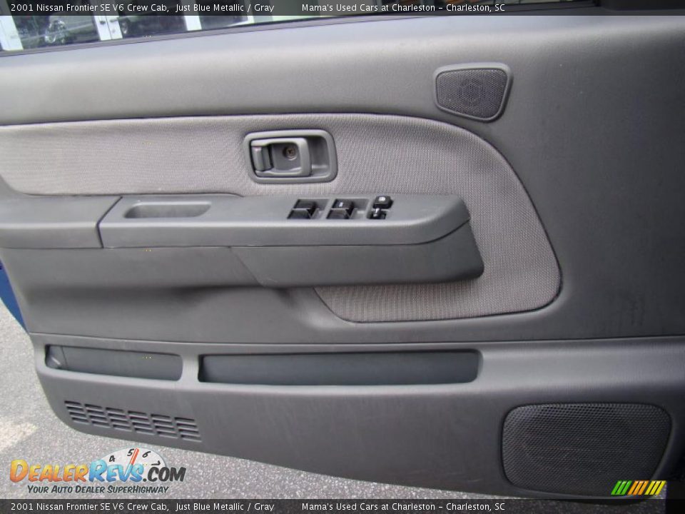 2001 Nissan Frontier SE V6 Crew Cab Just Blue Metallic / Gray Photo #19