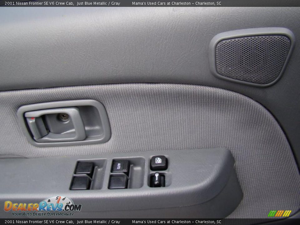 2001 Nissan Frontier SE V6 Crew Cab Just Blue Metallic / Gray Photo #20