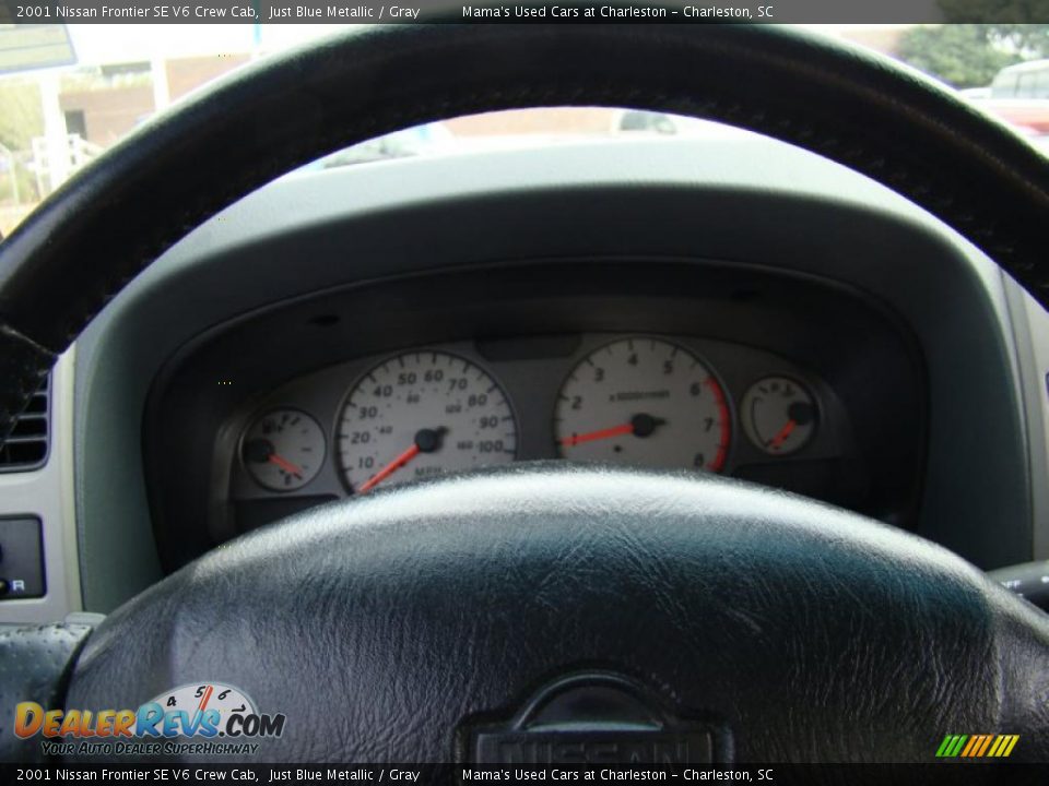 2001 Nissan Frontier SE V6 Crew Cab Just Blue Metallic / Gray Photo #24